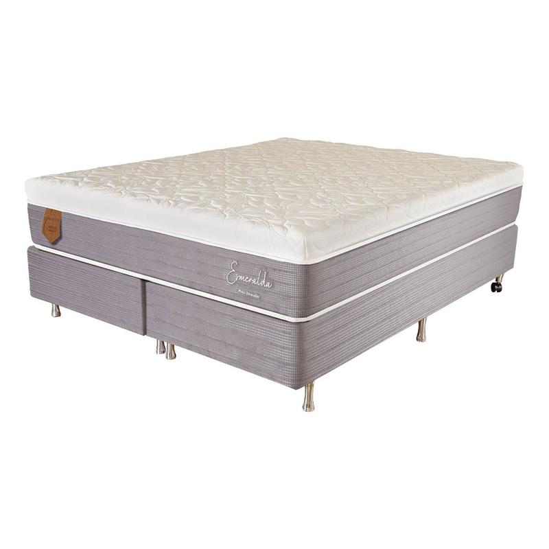 Cama Box Queen Size (Box + Colchão) 158x198x69 Esmeralda Prorelax